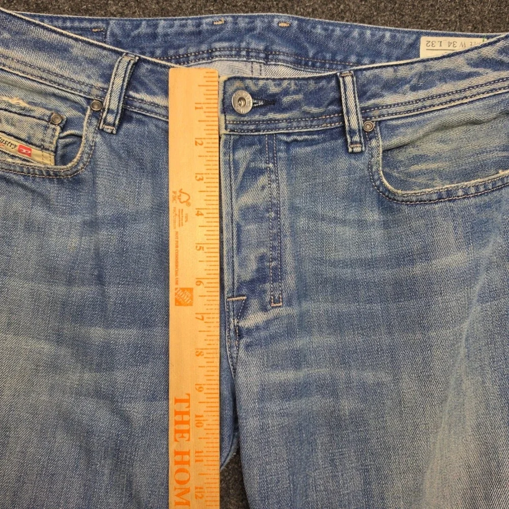 Vintage Diesel Industry Zatiny Jeans Blue Mens 34x32 Bootcut Button Fly Italy